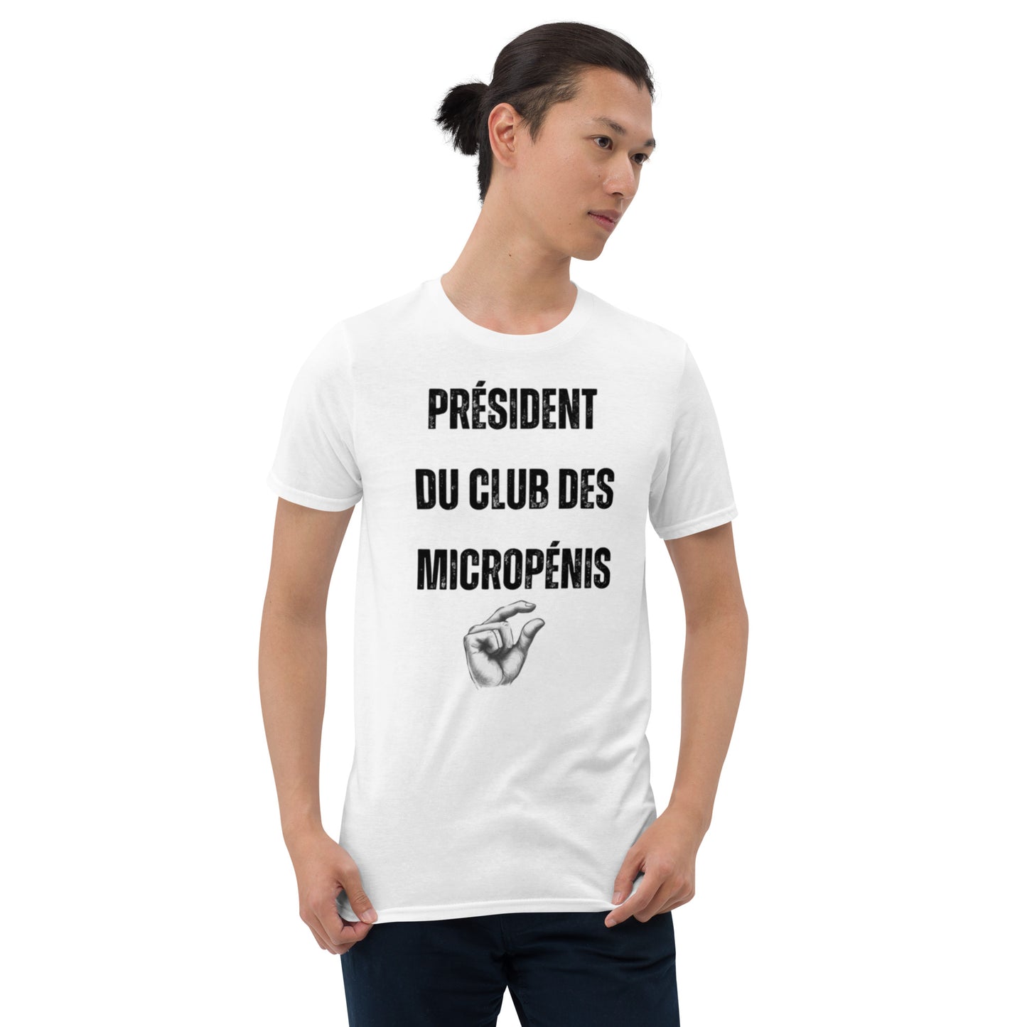 T-shirt Unisexe à Manches Courtes " Président du club des micropénis "