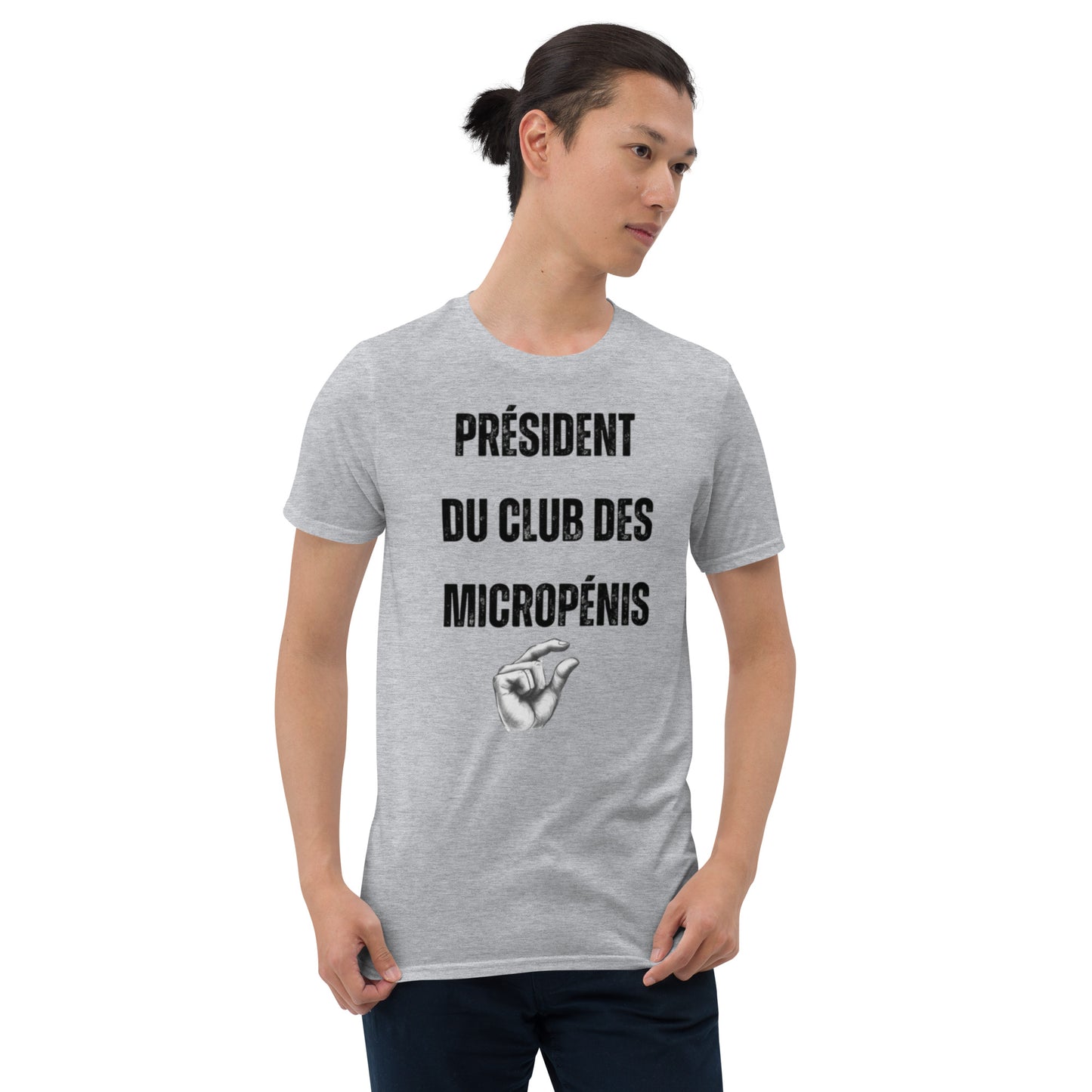 T-shirt Unisexe à Manches Courtes " Président du club des micropénis "