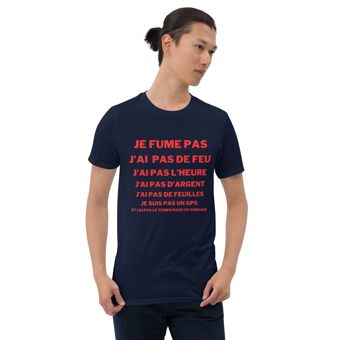 T-shirt Unisexe à Manches Courtes " je fume pas "