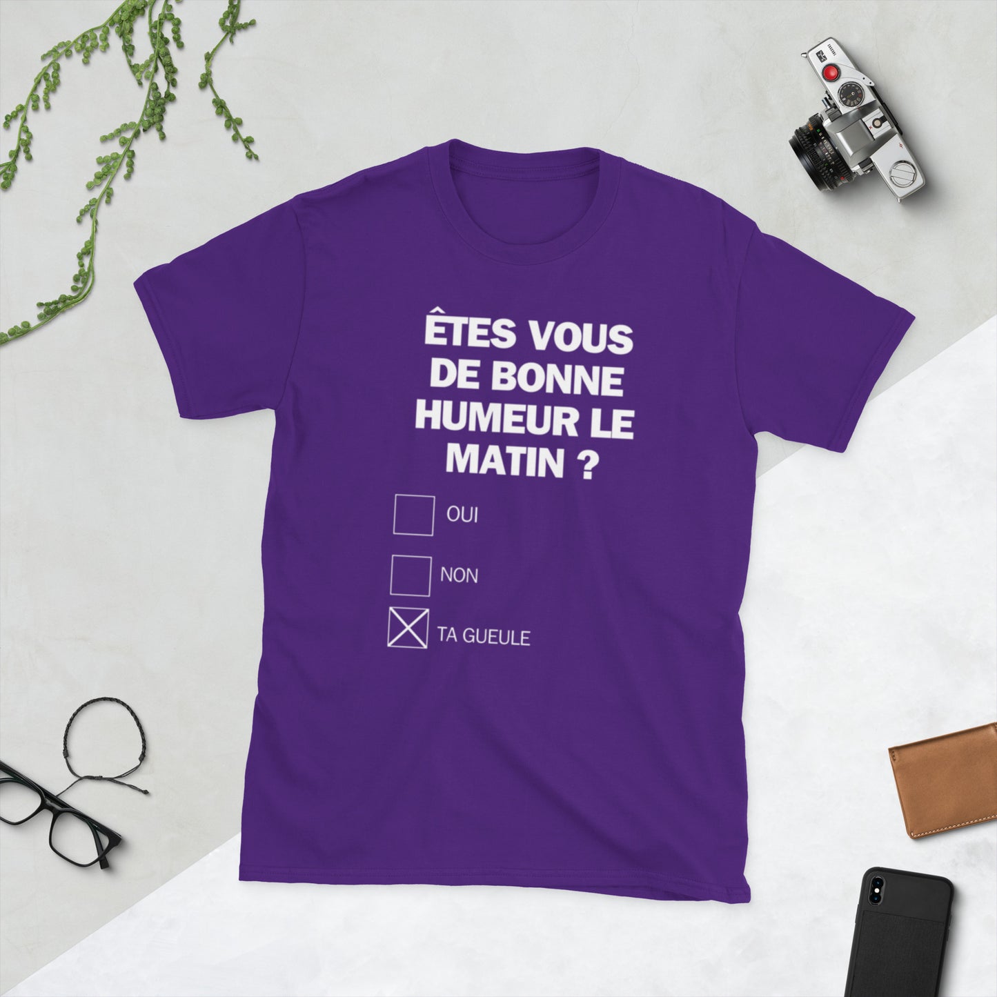 T-shirt Unisexe " êtes-vous de bonne humeur le matin ? "