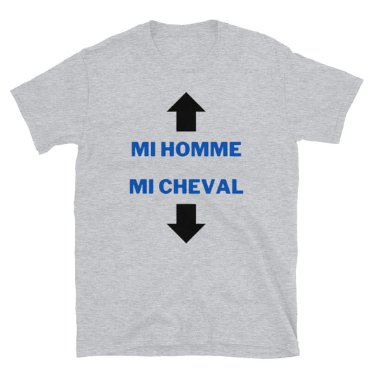 T-shirt " mi homme mi cheval "