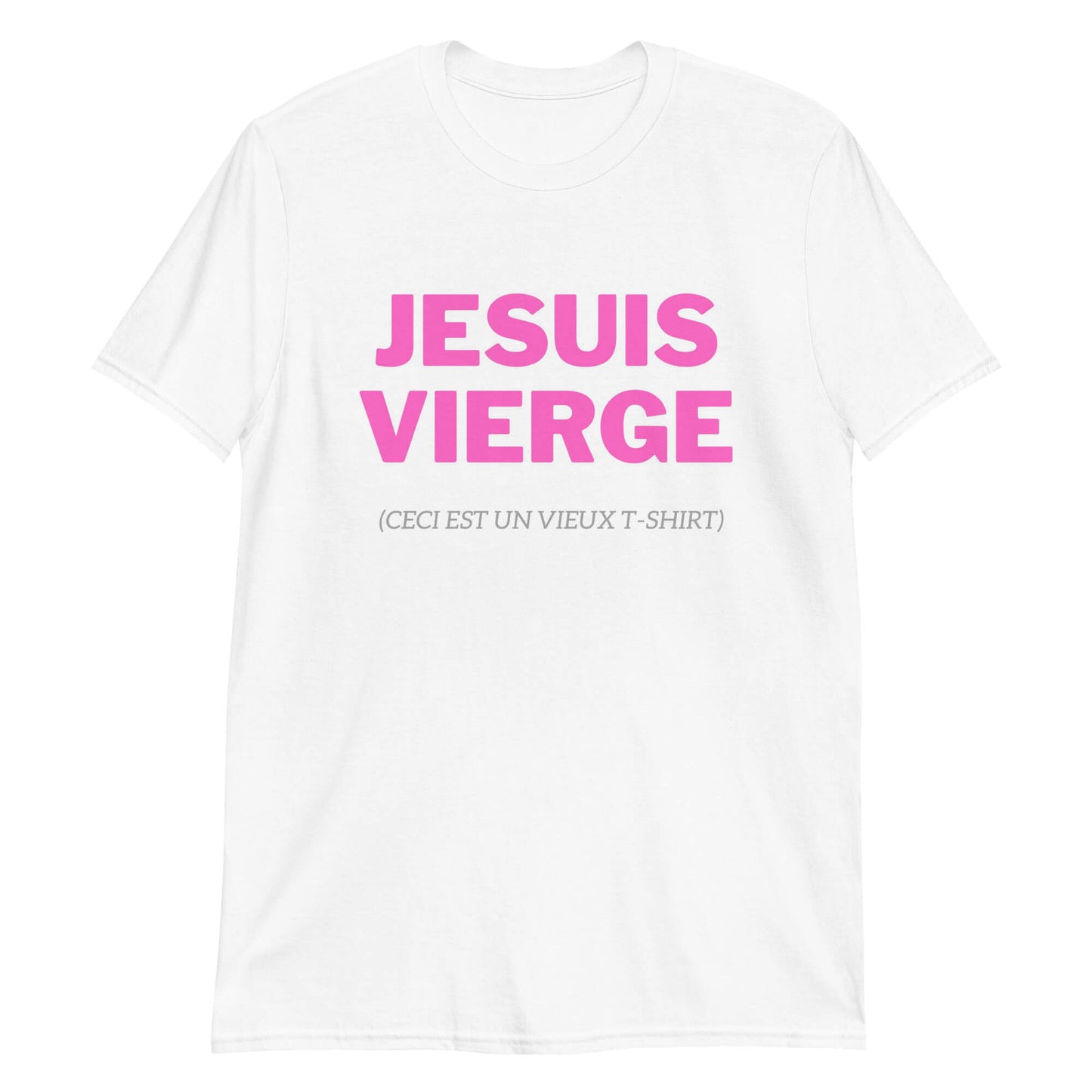 T-shirt  "Je suis vierge ( ceci est un vieux t-shirt ) "